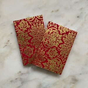 Red&Gold Damask Pocket Journal